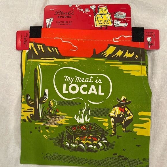 Blue Q Apron Heavy Cotton - “My Meat is Local” - Picture 1 of 10